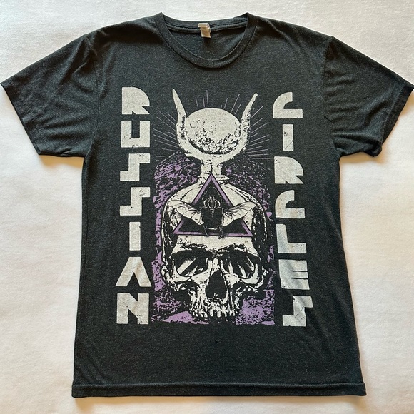 russian circles heathered gray scarab tee / cotton / poly / rayon / small - Picture 2 of 4